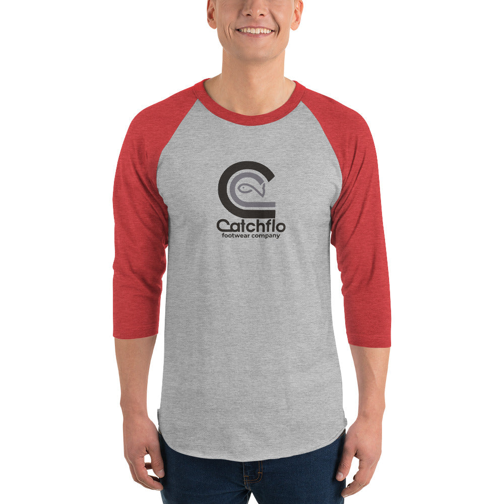 Catchflo Footwear Unisex 3/4 Sleeve Raglan Shirt (11 color choices)