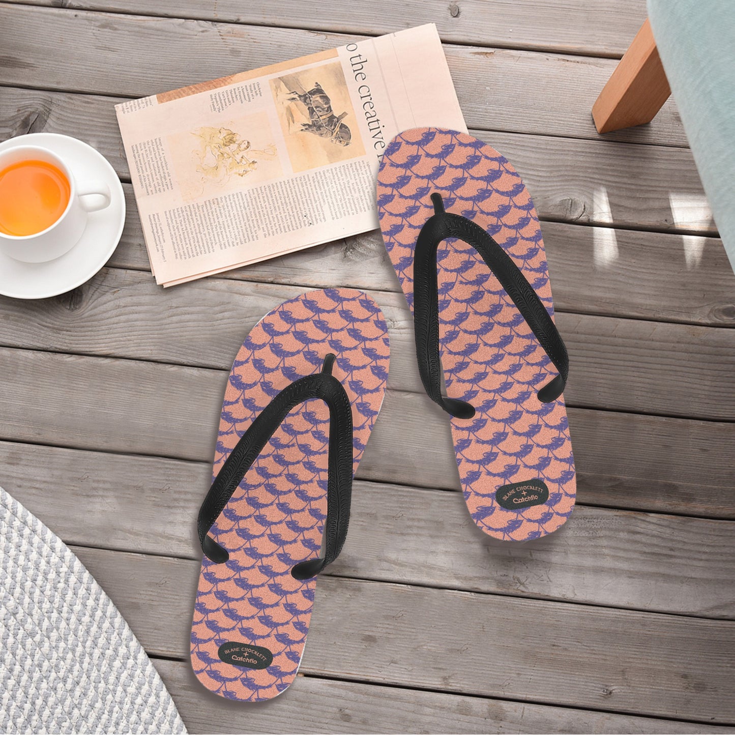 Womens Blane Chocklett + Catchflo Game Changer Flip Flops