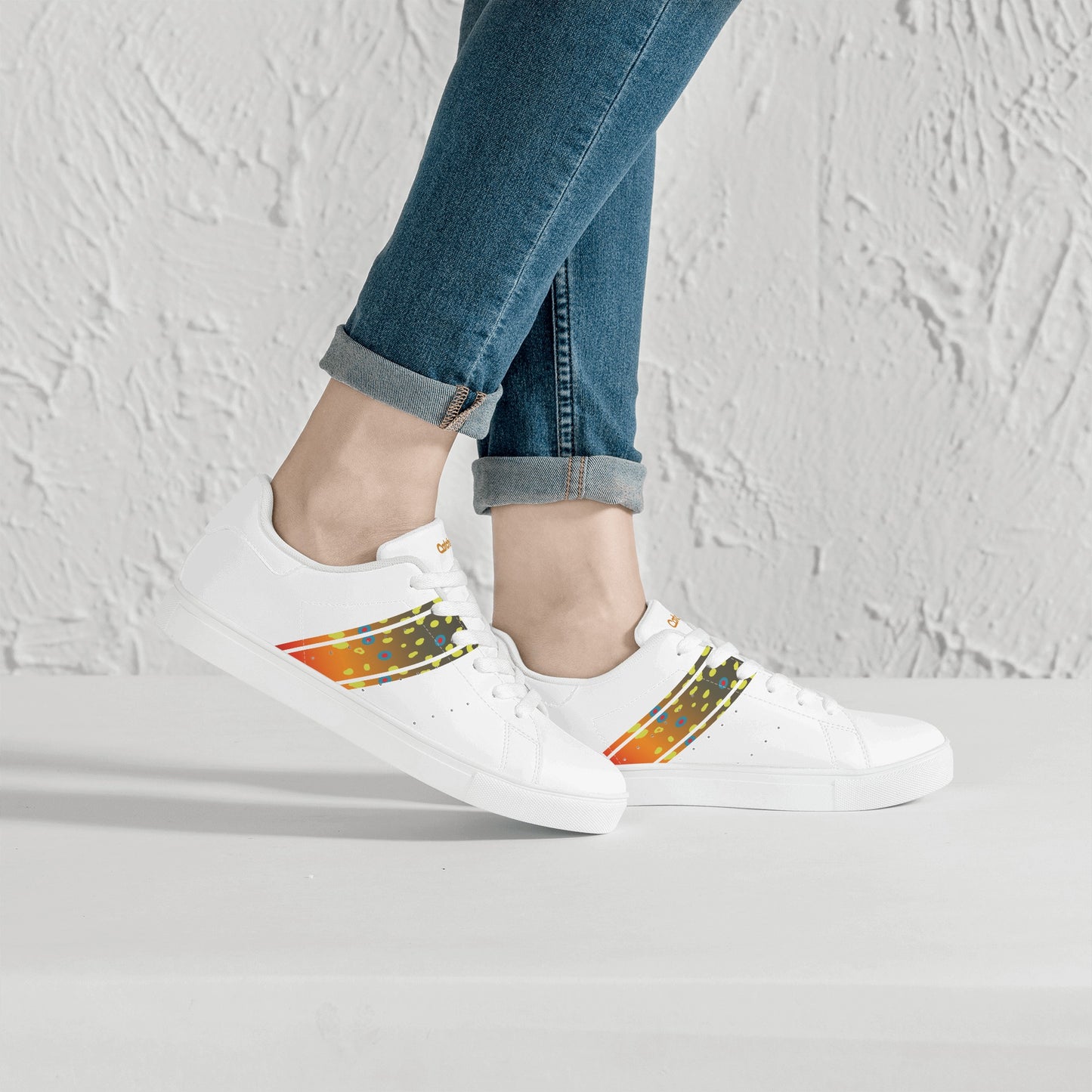 Womens Brookietown Racer Vegan Leather Sneaker (white)