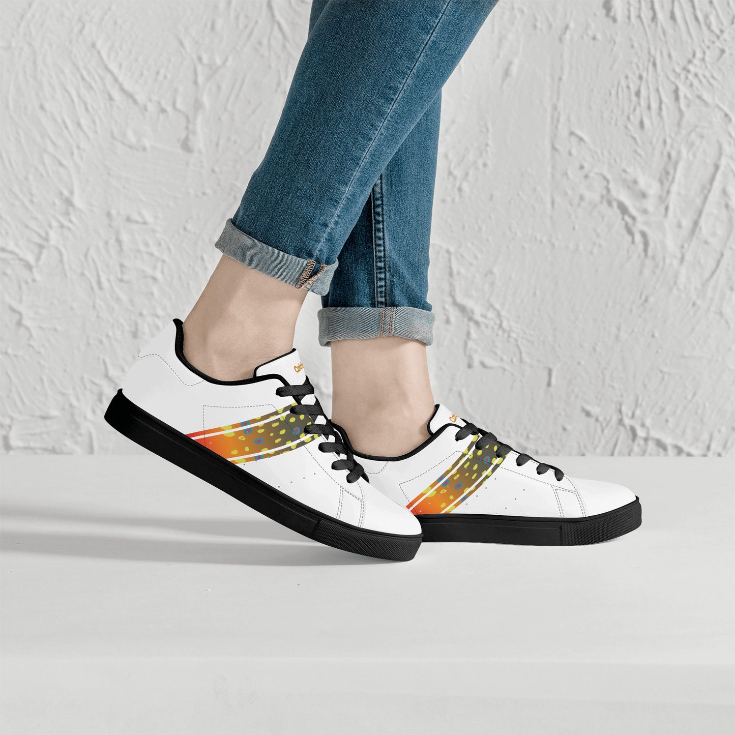 Womens Brookietown Racer Vegan Leather Sneaker (white)
