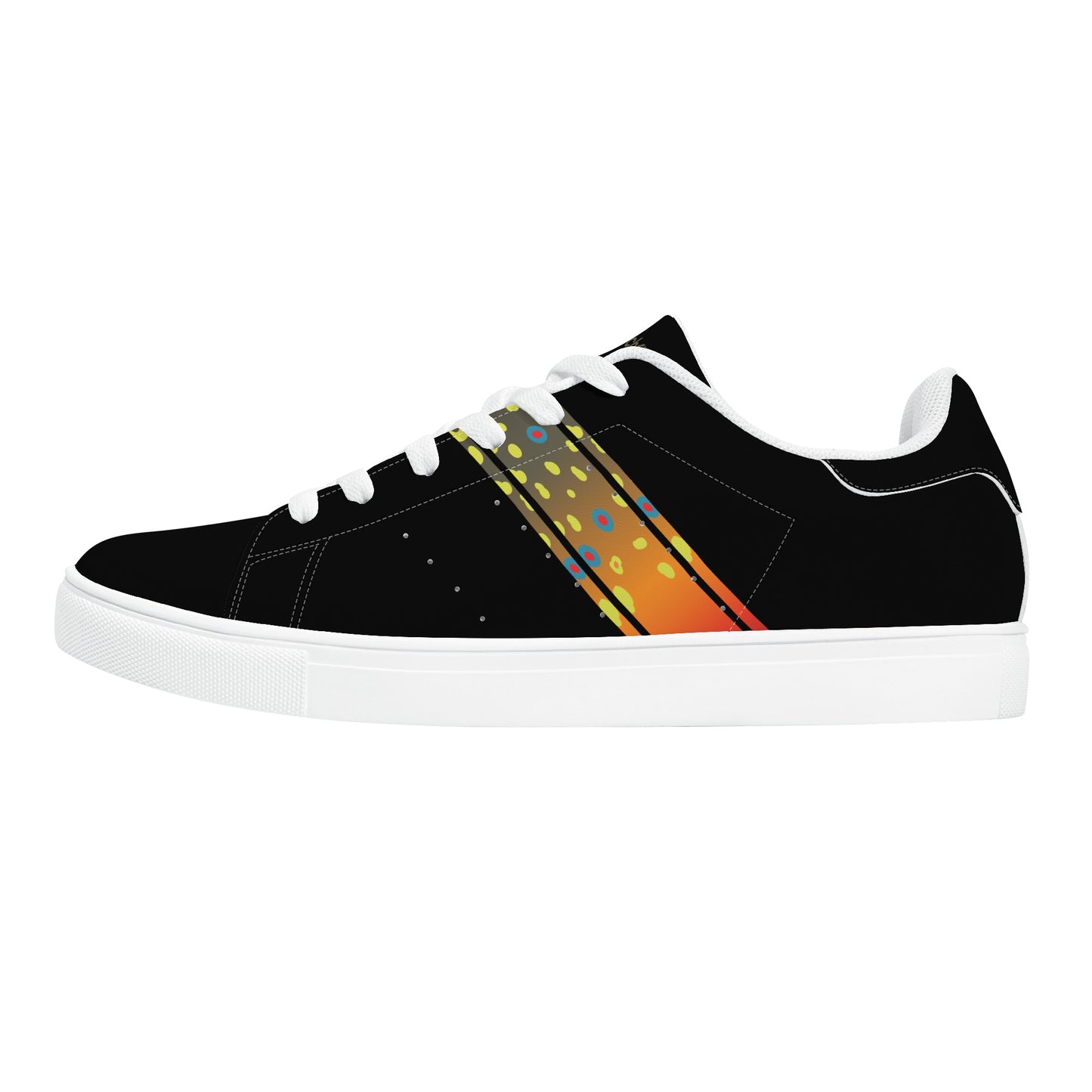 Mens Brookietown Racer Vegan Leather Sneaker (black)