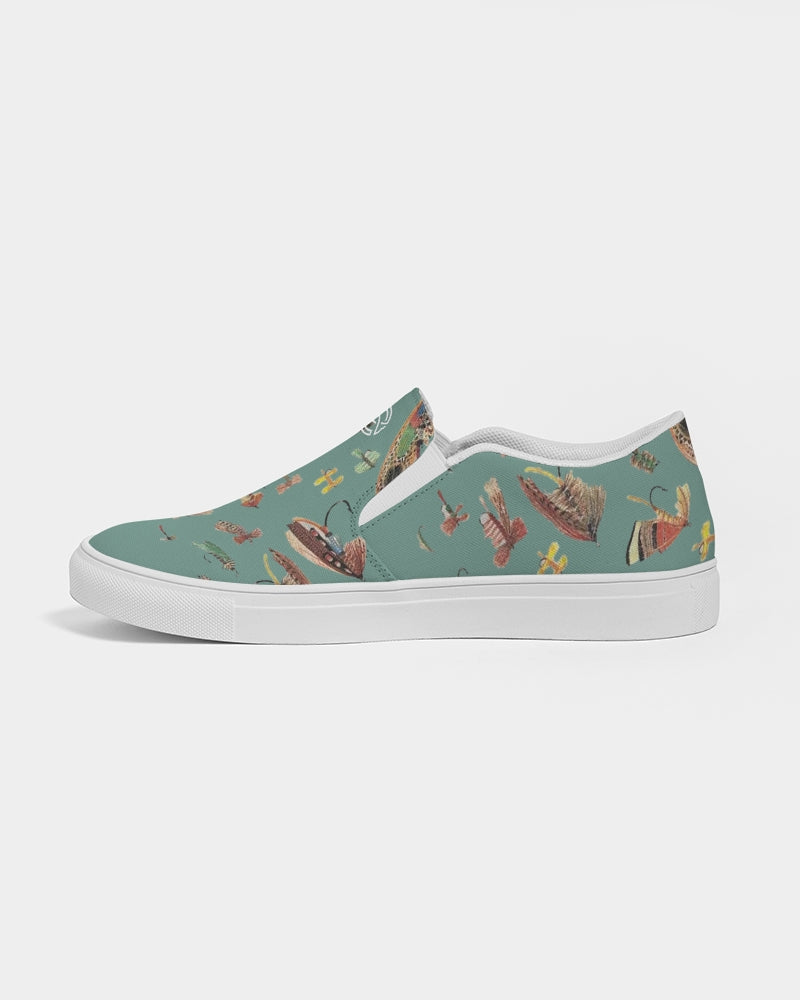 Womens Retro Rain Slip-On Canvas Shoe (pine)