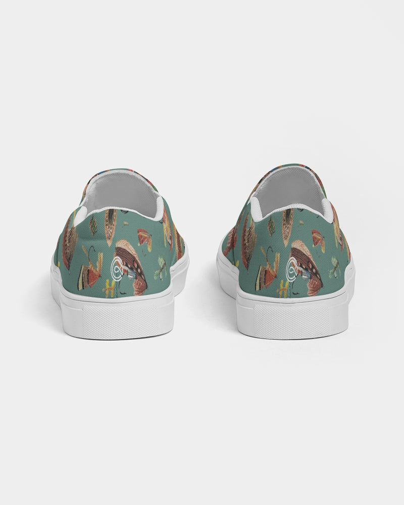 Womens Retro Rain Slip-On Canvas Shoe (pine)