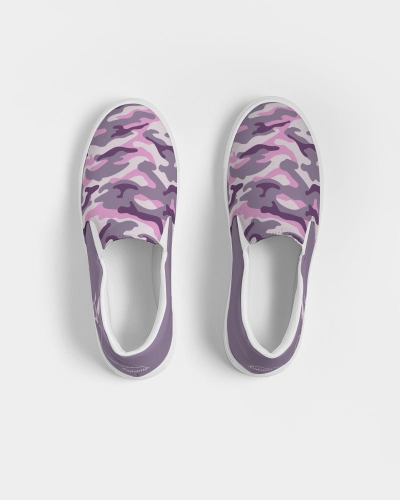 (QUICK SHIP) Womens Flo Flyer Dry 2 Slip-On Canvas Shoe (purple camo)