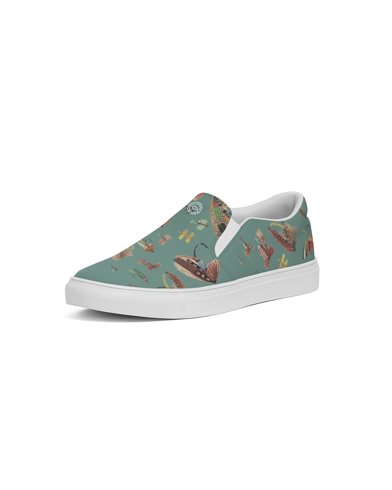 Womens Retro Rain Slip-On Canvas Shoe (pine)