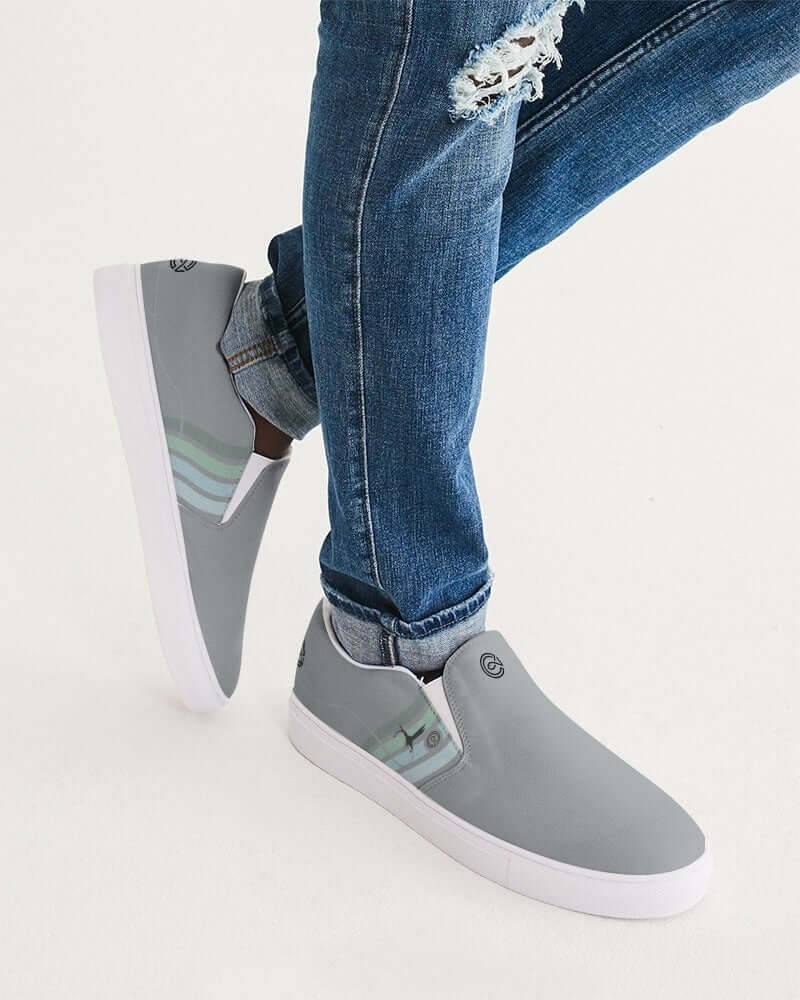 mens fun fly fishing themed casual shoes