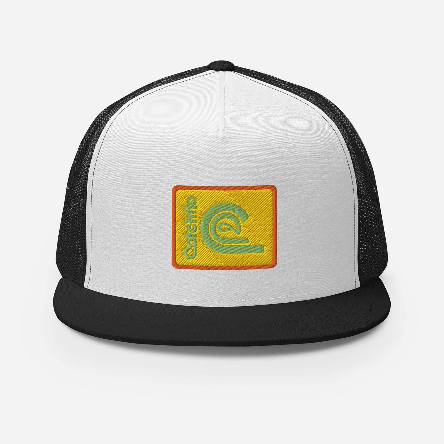Flo C Mustard Patch Flat Bill Trucker Cap