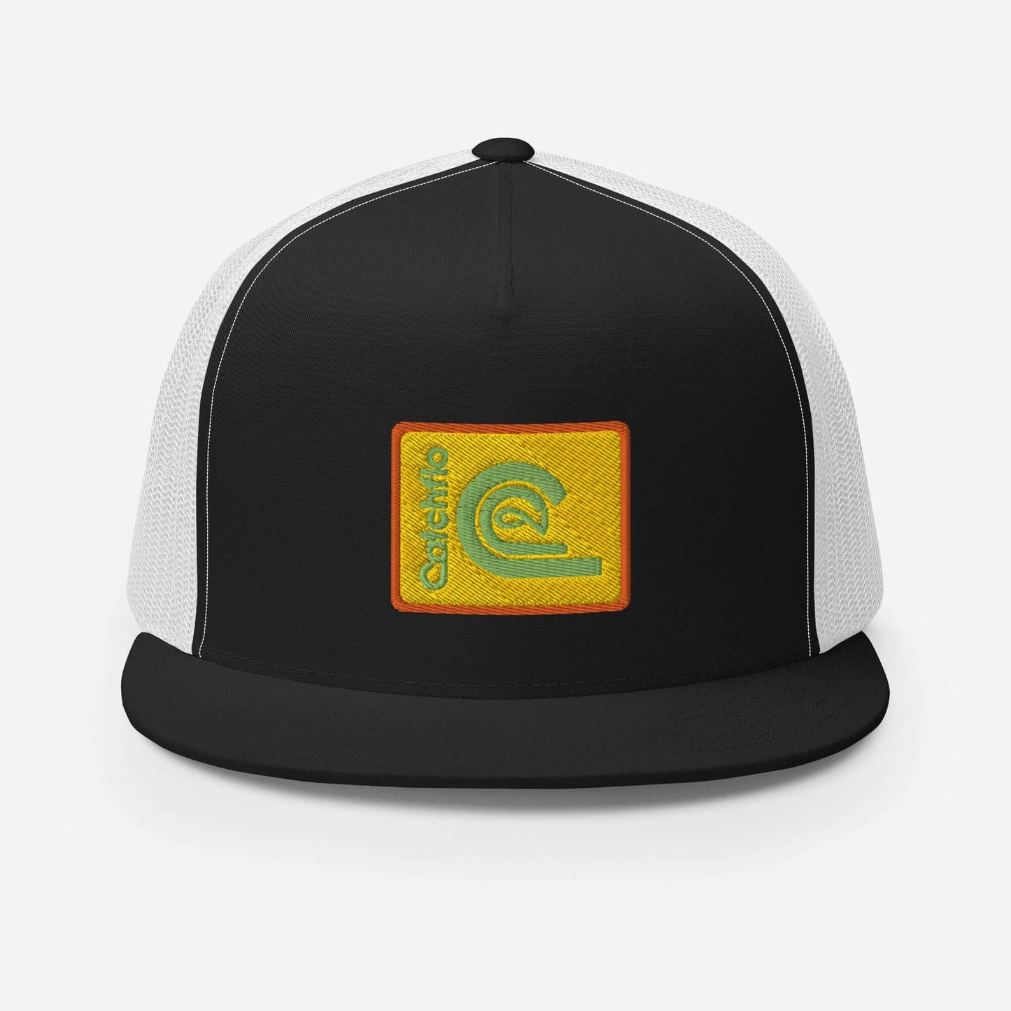 Flo C Mustard Patch Flat Bill Trucker Cap