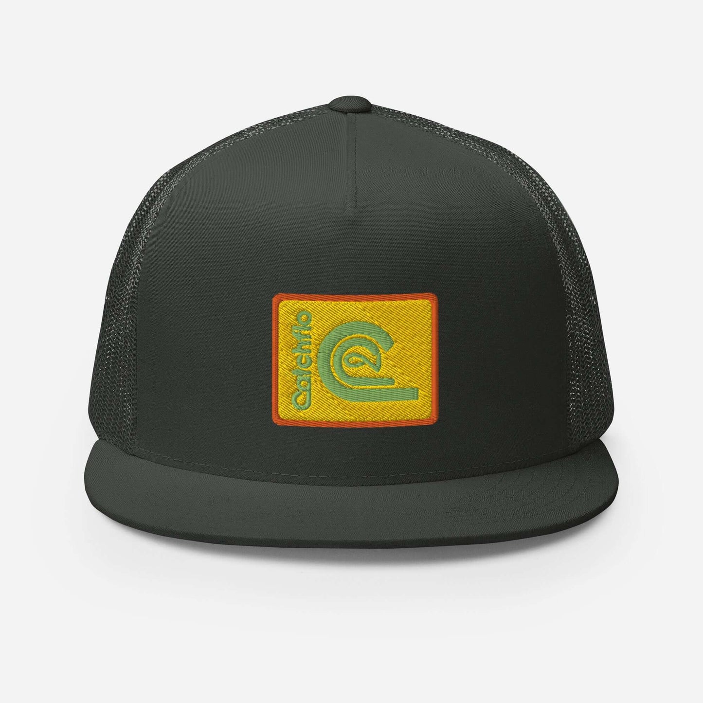 Flo C Mustard Patch Flat Bill Trucker Cap
