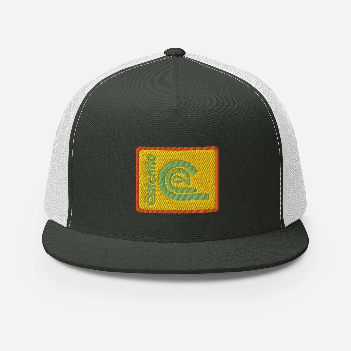 Flo C Mustard Patch Flat Bill Trucker Cap
