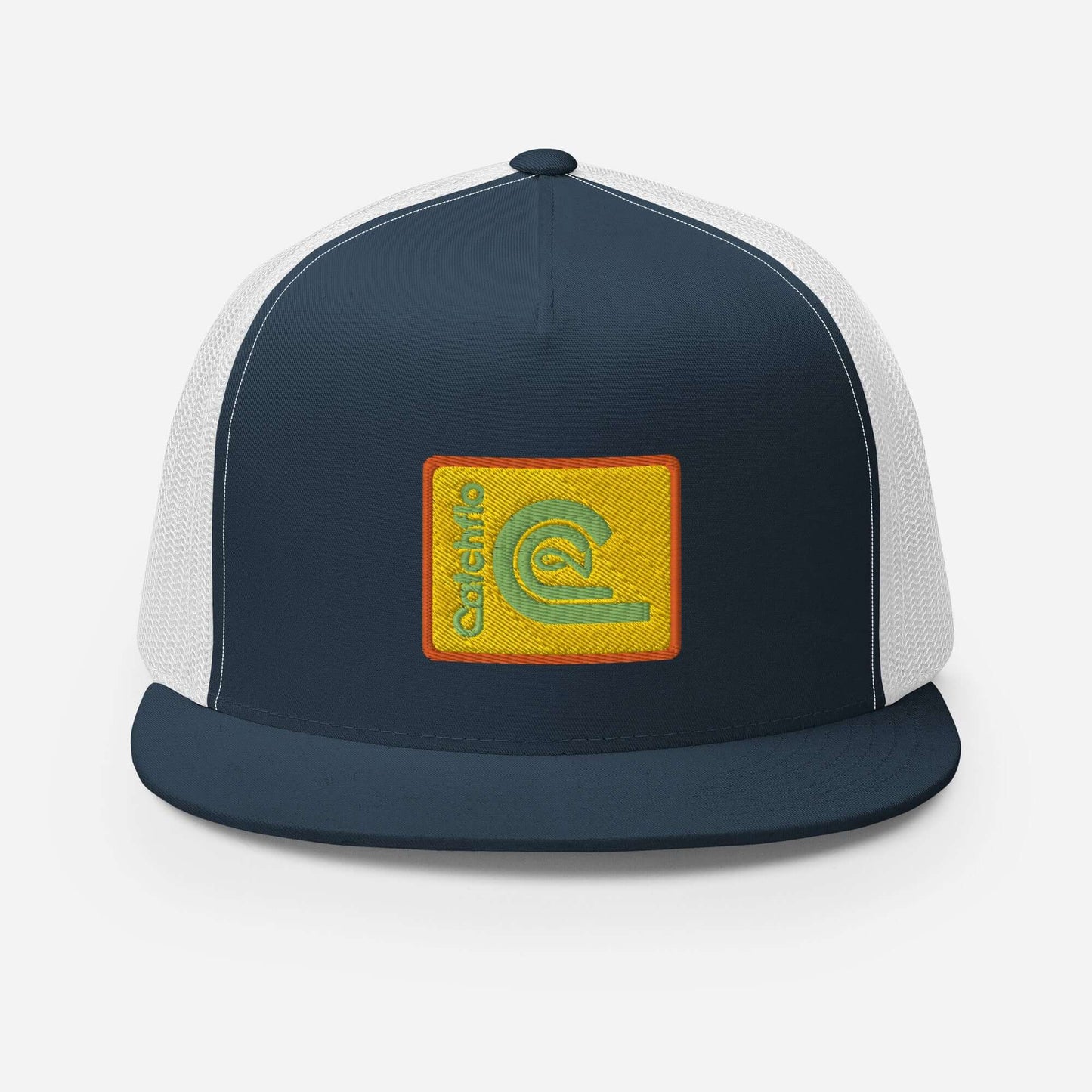 Flo C Mustard Patch Flat Bill Trucker Cap