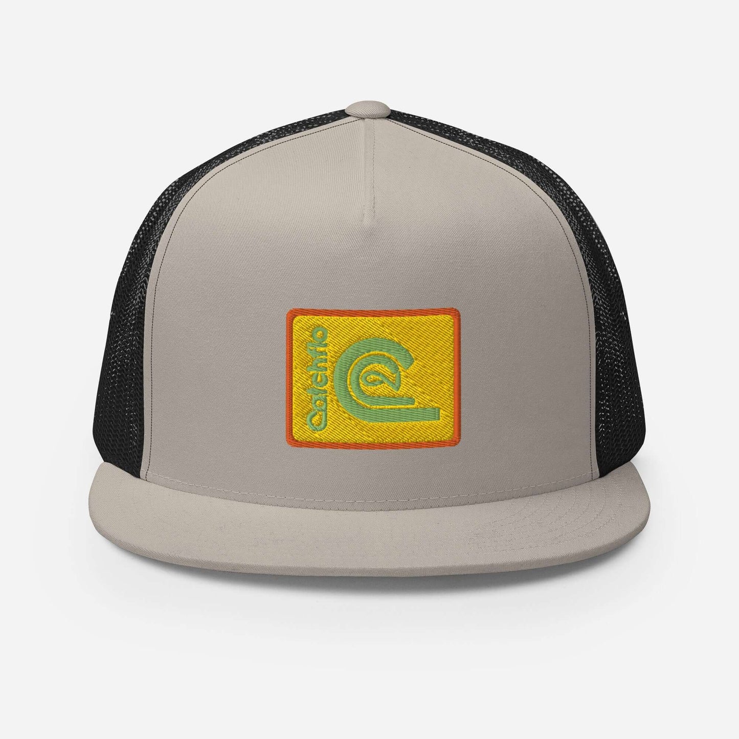 Flo C Mustard Patch Flat Bill Trucker Cap