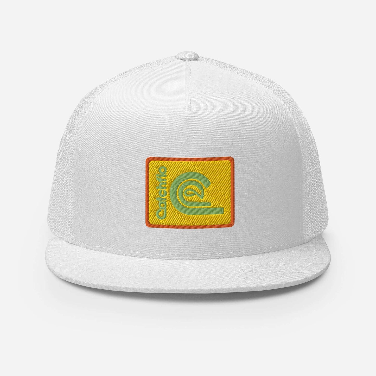 Flo C Mustard Patch Flat Bill Trucker Cap