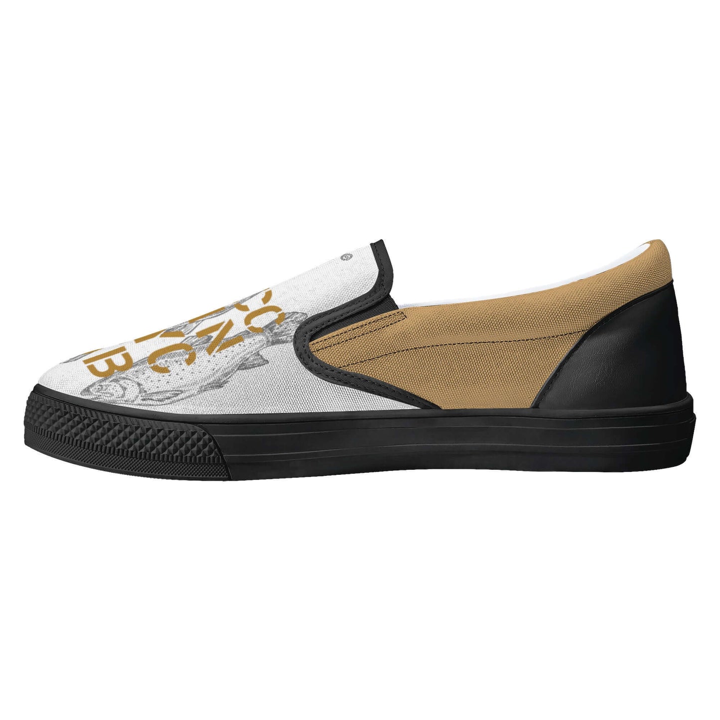 Moccasin Fly Club by Anna Wallingford Mens/Womens Canvas Slip-On Blackout Shoes
