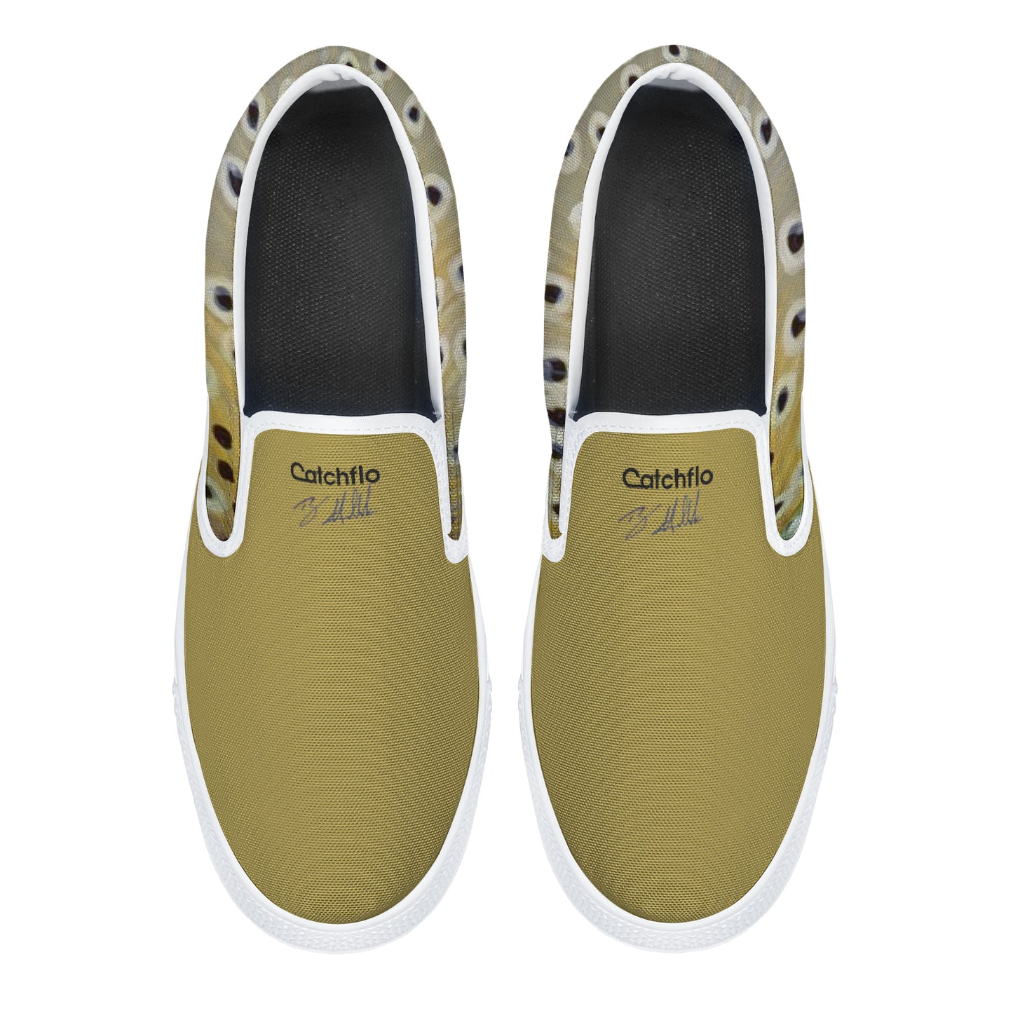 (TY HALLOCK) Mens/Womens Catchflo Creator Brown Trout Slip-On Canvas Shoe