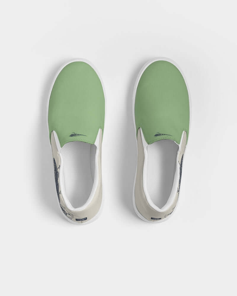 (ARTIST ORIGINAL) Mens Kettafly Lowrider Redfish Slip-On Canvas Shoe