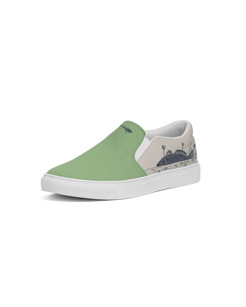 (ARTIST ORIGINAL) Mens Kettafly Lowrider Redfish Slip-On Canvas Shoe