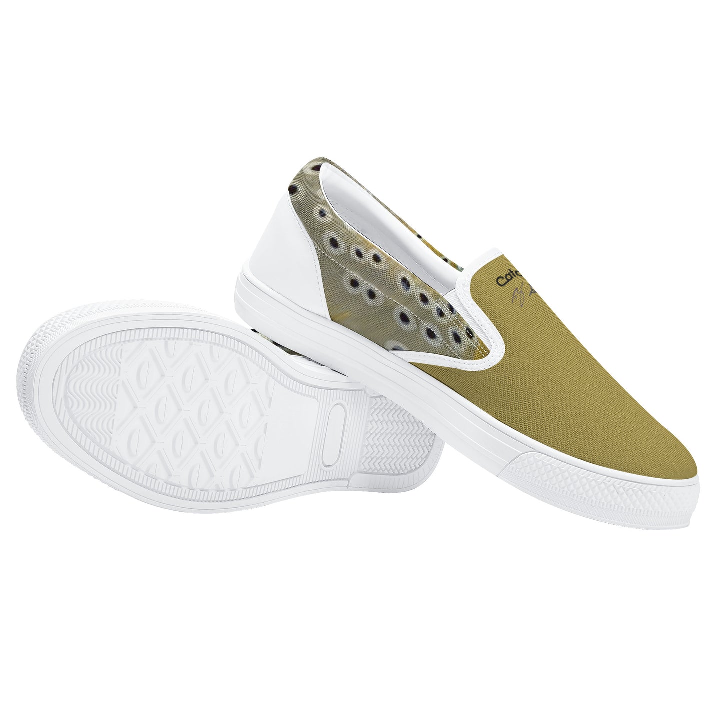 (TY HALLOCK) Mens/Womens Catchflo Creator Brown Trout Slip-On Canvas Shoe