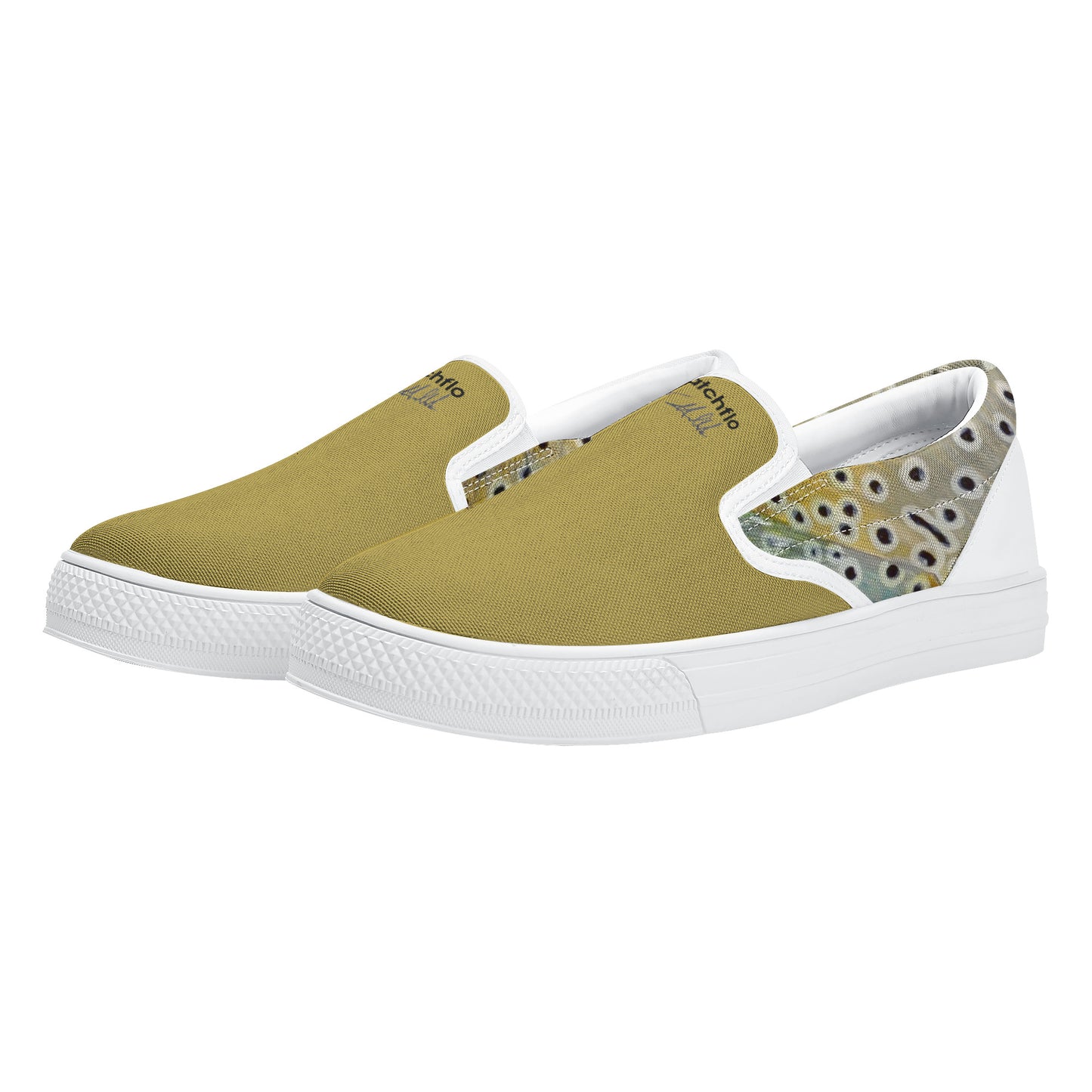 (TY HALLOCK) Mens/Womens Catchflo Creator Brown Trout Slip-On Canvas Shoe