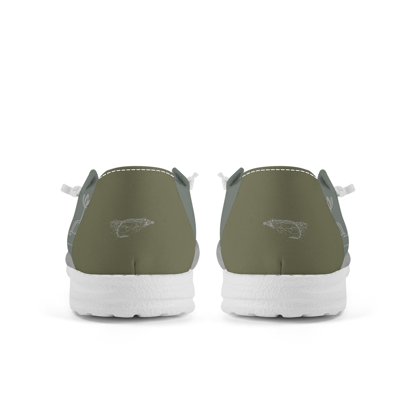 (ARTIST ORIGINAL) Mens/Womens Kettafly Lowrider Bonefish Loaf Canvas Slip-On Shoe