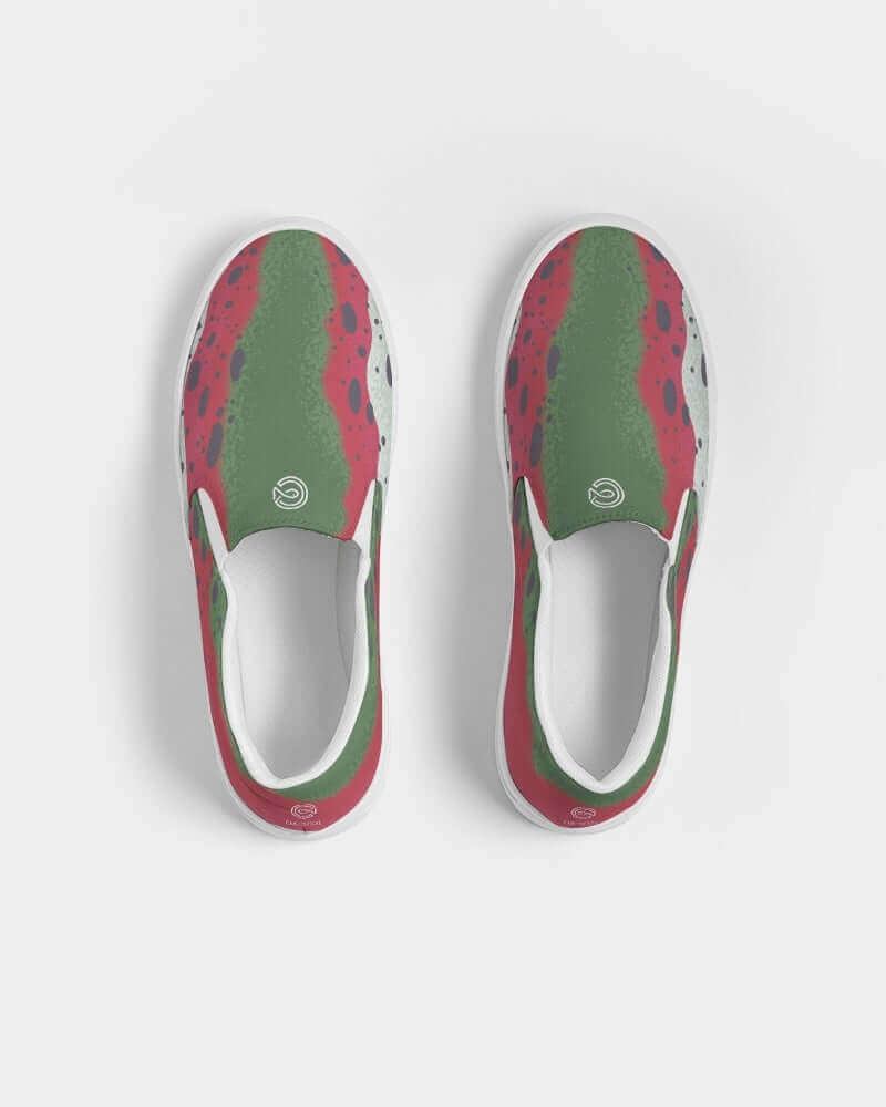 mens fun fly fishing themed casual shoes