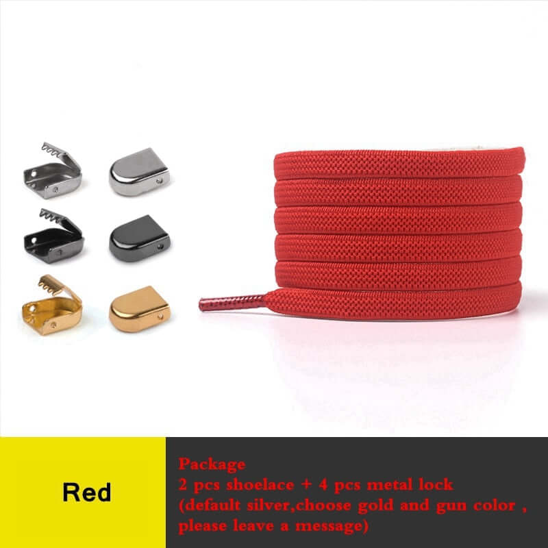 2pcs/set Press-type Shoelace Buckles, Elastic No-tie Shoelaces, Unisex