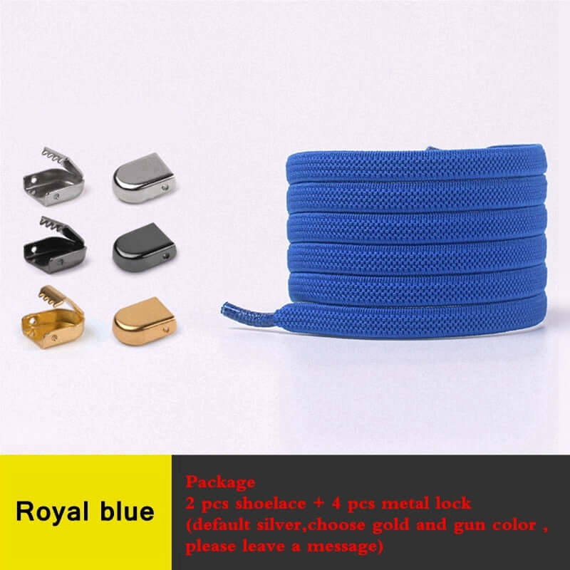 No-Tie Shoelaces  Royal Blue Laces