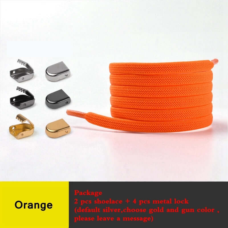1 Pair No Tie Shoe laces Elastic Shoelaces Outdoor Leisure Sneakers Quick Safety Flat Shoelace Kids And Adult Unisex Lazy laces