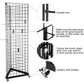 Catchflo Merchandising Grid Panel 3-Sided Tower (Includes 18 Hooks)
