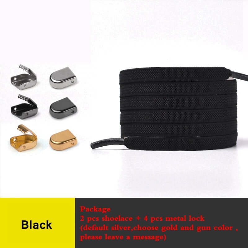 1 Pair No Tie Shoe laces Elastic Shoelaces Outdoor Leisure Sneakers Quick Safety Flat Shoelace Kids And Adult Unisex Lazy laces