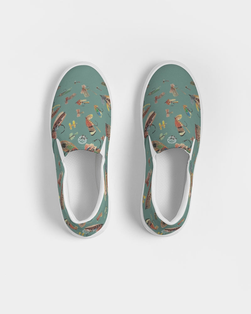Womens Retro Rain Slip-On Canvas Shoe (pine)